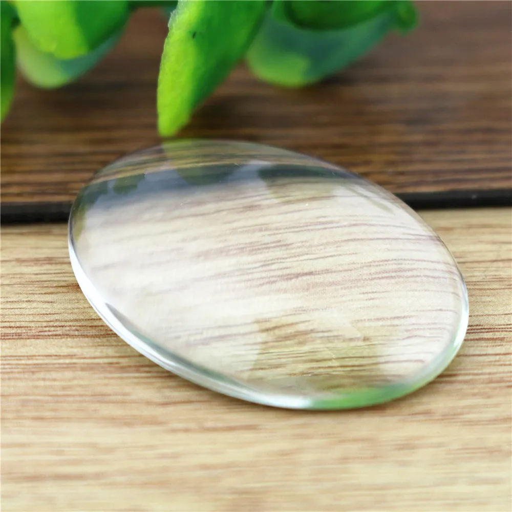 2pcs/lot 30x40mm Oval Flat Back Clear Glass Cabochon, High Quality, Lose Money Promotion!!!(Z3-07) noble angel 13x18mm 18x25mm 30x40mm oval photo glass cabochon demo flat back making findings jewelry making