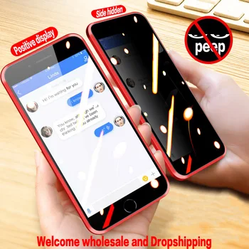 

Magnetic Tempered Glass Privacy Metal Phone Case for iphone11 pro max x xr xs max 7 8 6 6s plus shell Wholesale and Dropshipping