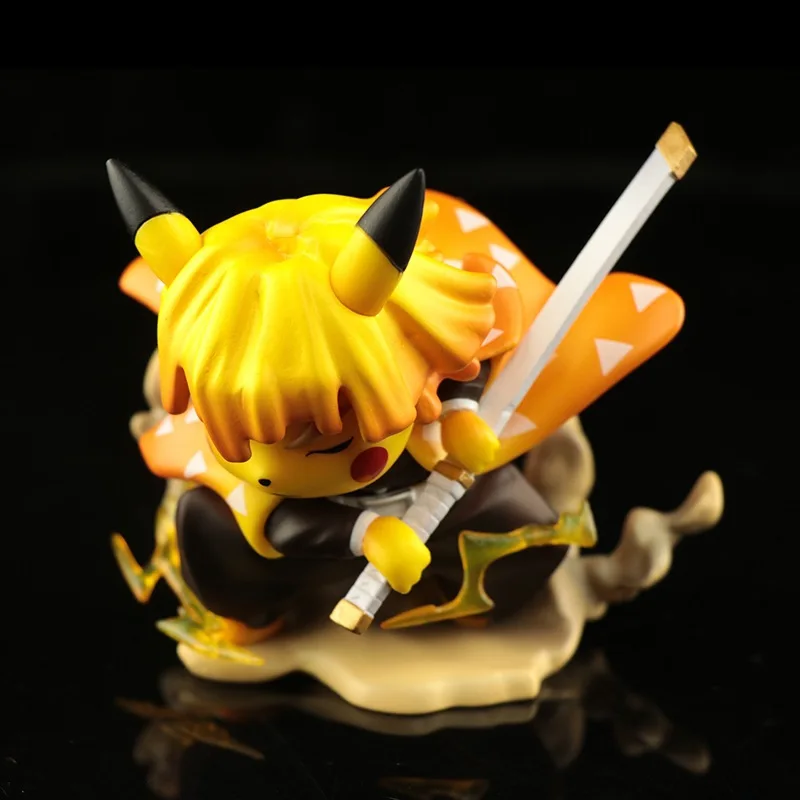 Pikachu Cosplays Agatsuma Zenitsu 