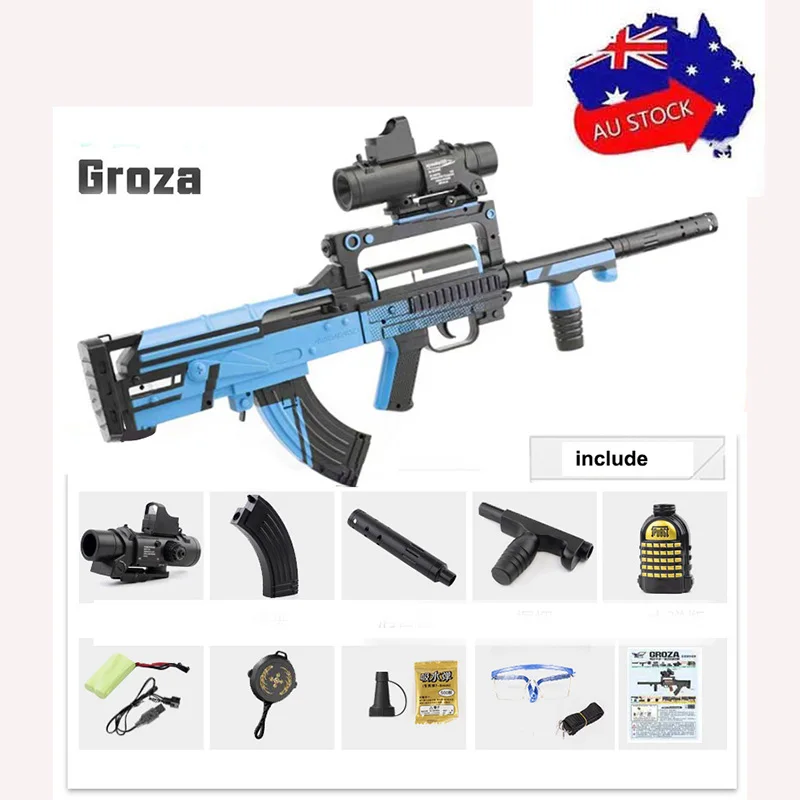 

Zhenduo Groza Gel Ball Blaster Water Bullet Mag-fed rifle CS eating chicken battle Toy Gun AU Stock