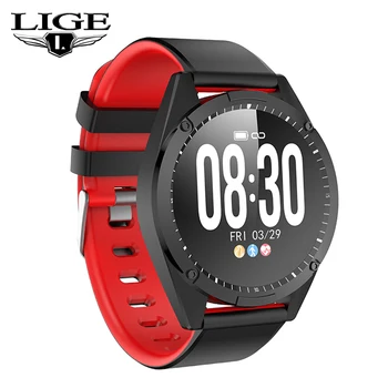 

LIGE New fitness tracker Smart Watch Heart Rate Blood Pressure Monitor Multi-Function IP67 Waterproof Smartwatch For IOS Android