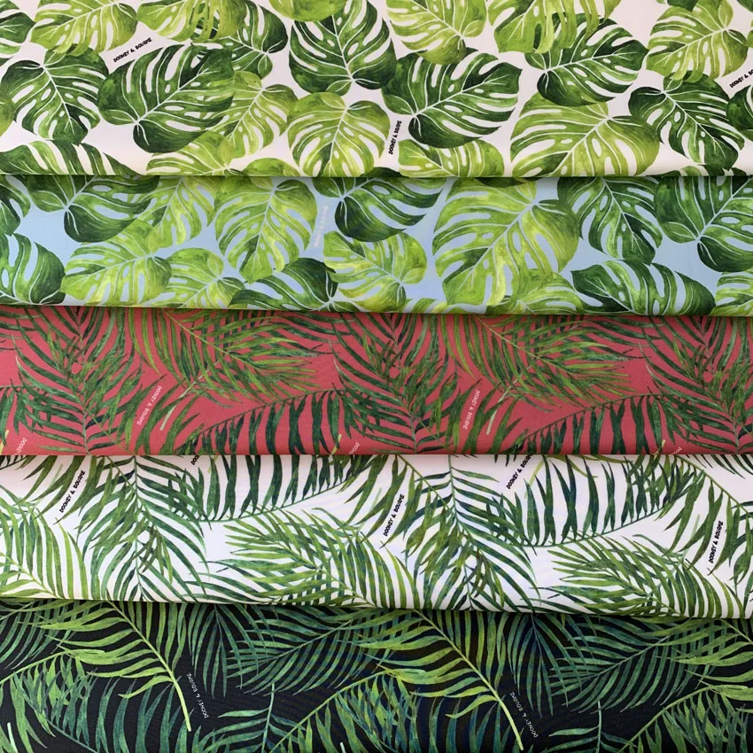 145*90cm Thicken Leaves waterproof Polyester Fabric Patchwork,curtain. tablecloth,Printed Quilting Home For Sewing