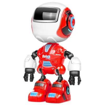 Красный Умный Робот игрушка электронная фигурка игрушка голова сенсорный-Sensitiv светодиодный светильник сплав Робот Игрушки для мальчиков подарок на день рождения - Цвет: Красный