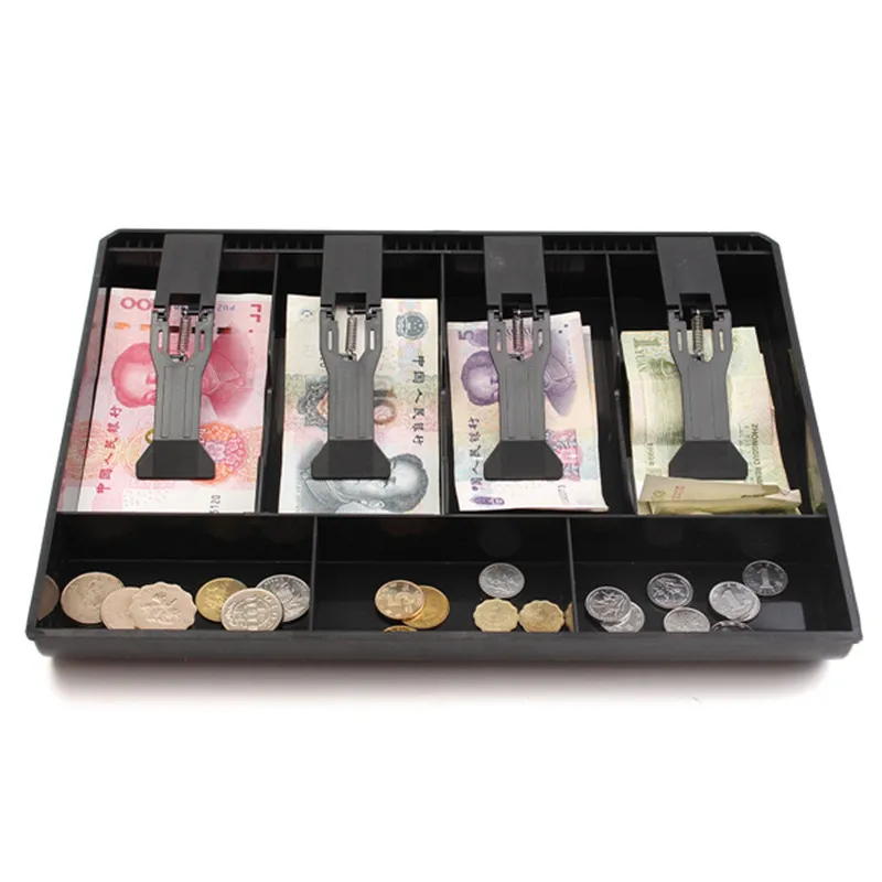 

Black/Pink/White Money Cash Coin Register Insert Tray Replacement Cashier Drawer Storage Register Tray Box Classify Store