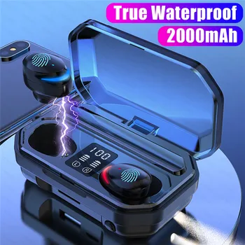 

TWS Bluetooth Wireless Earphones Touch Control IPX7 Waterproof Stereo Sound Sport Earbuds Support iOS/Android Phones