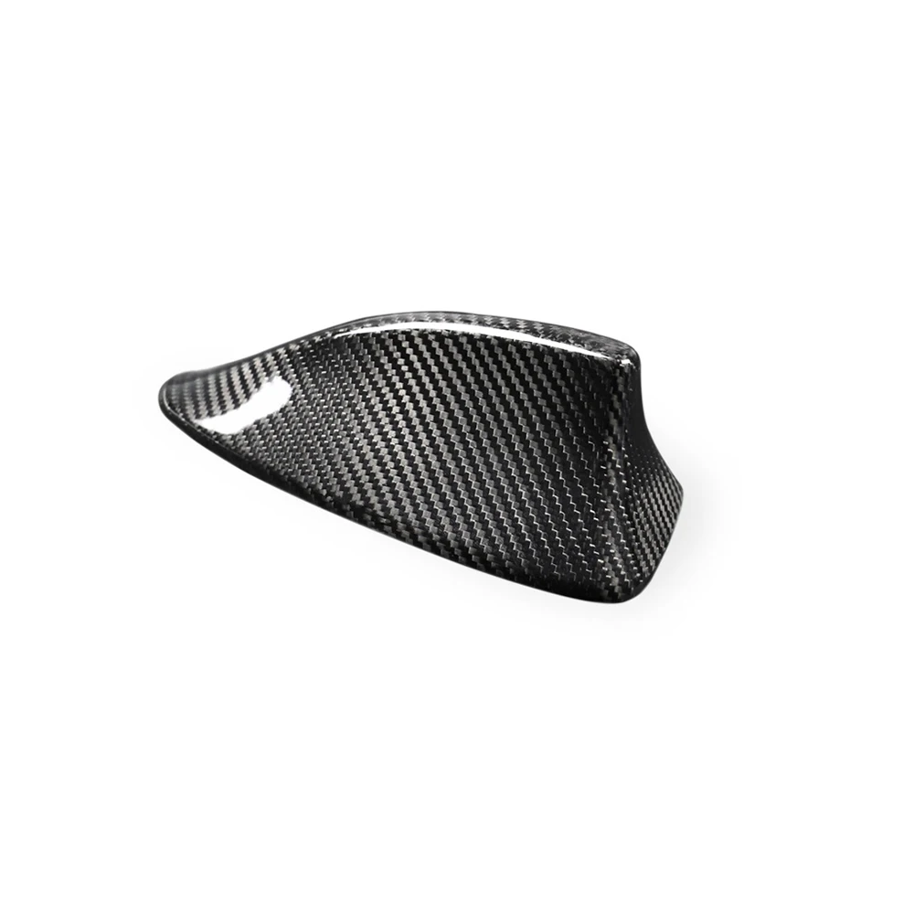 cheap Carbon Fiber Car Roof Shark Fin Antenna Cover Trim Black new For BMW F10 F11 F18 F01 F02 M5 Antenna