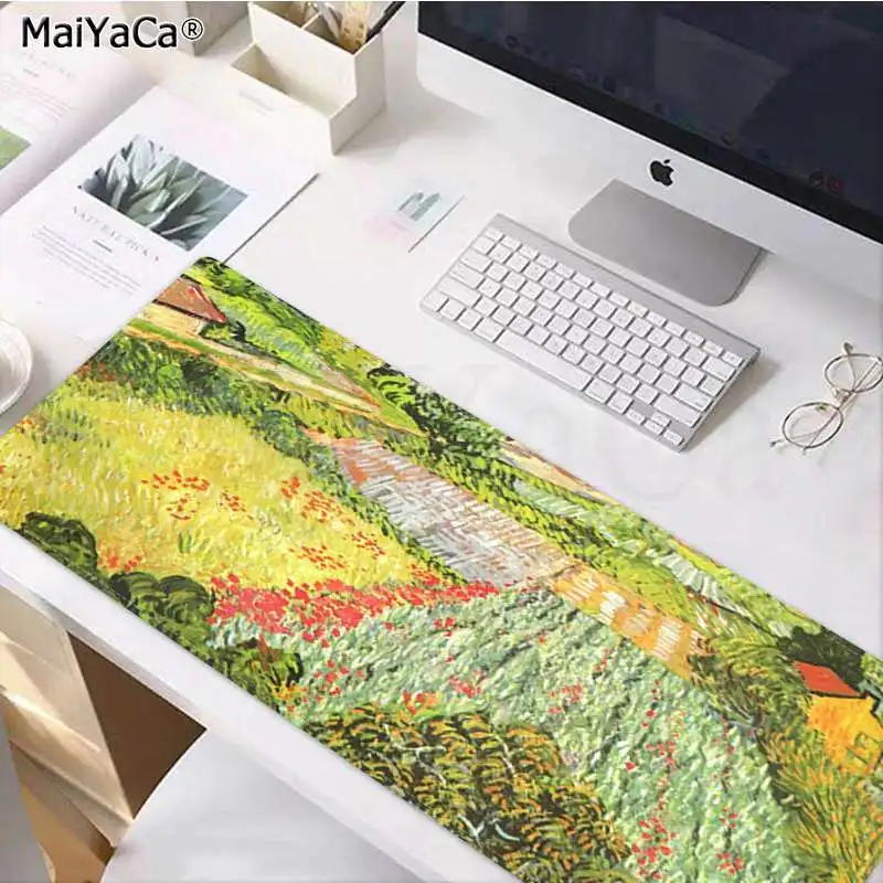 MaiYaCa Ван Гог резиновая мышь прочный Настольный коврик для мыши Скорость/Управление версия большой игровой коврик для мыши
