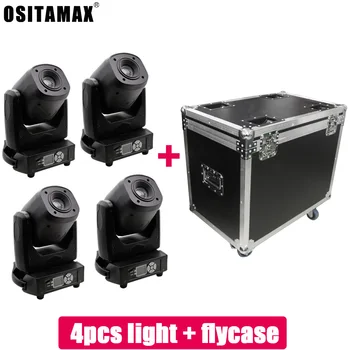 

Flycase with 4pcs 120W Gobo Spot Moving Head Light Beam Zoom Light DMX DJ Light Effect Stage Wash Pattern Disco Party Spot Light