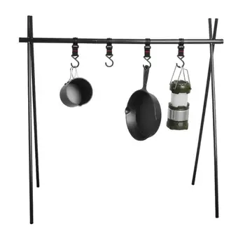 

Aluminum Alloy Hanging Rack 8kg Bearing Weight Outdoor Camping Triangular Clothes Storage Rack