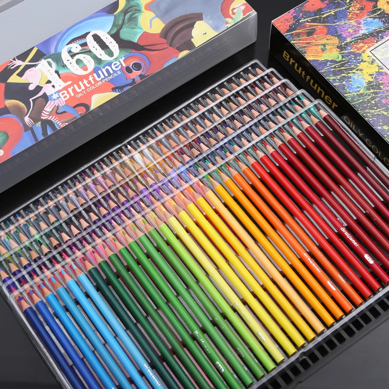 

48/72/120/160 Colors Wood Oil Artist Colored Pencils Set for Drawing Sketch Coloring Books Gifts Art Supplie