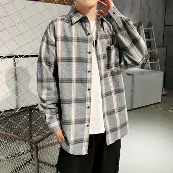 

Plus Asian Size L-5XL COTTON Plaid Shirt For Men Short Sleeves 2020 Spring Autumn Style Fashion Casual Clothing