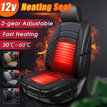 

12V PU Leather Car Heater Seat Waterproof Heating Seat Cover Heated Mat Winter Warm Seat Pad Cushion