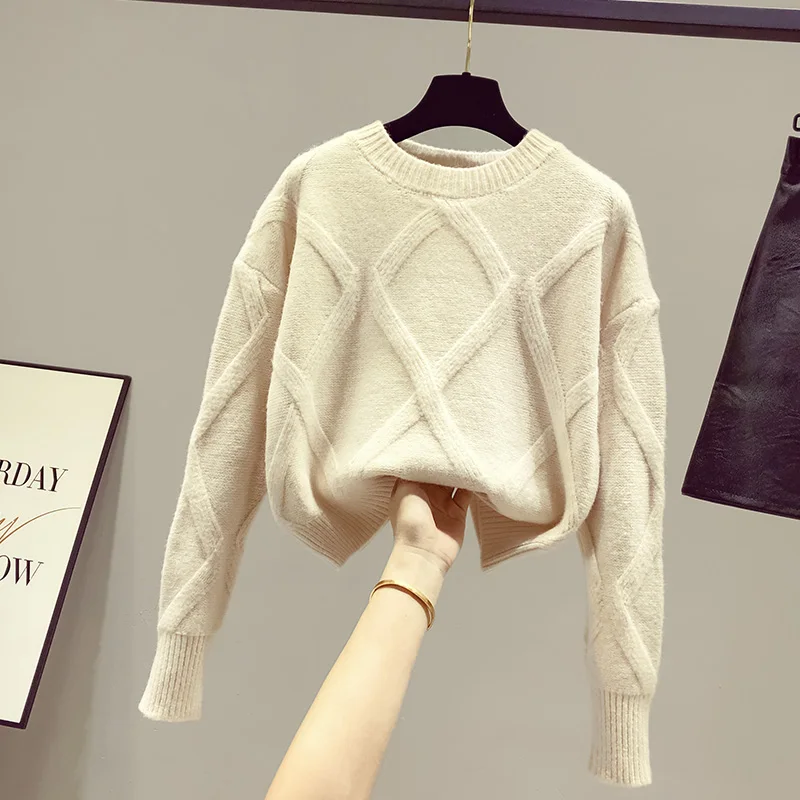 beige Свободная верхняя одежда утолщенный женский свитер женская осенняя и зимняя одежда Новое базовое пальто с высокой талией твист - Цвет: beige