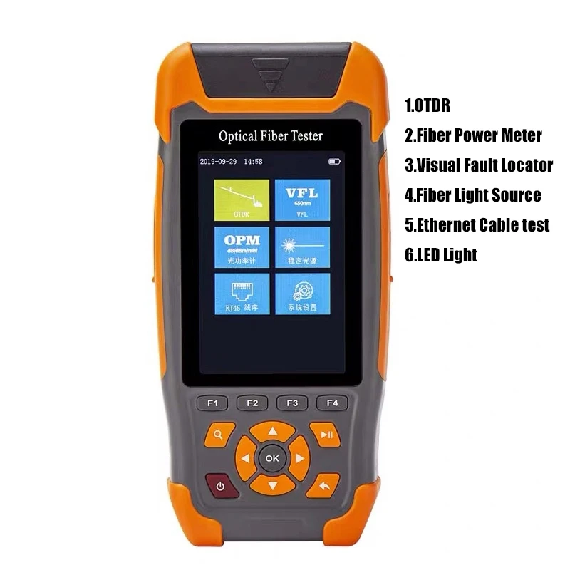 

FTTH NK3000 OTDR Handheld mini with Optical power meter +Red light source + Multifunction Fiber Finding faul+Network cable test