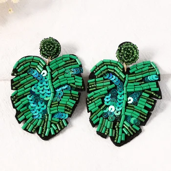 

Boho Glass Seed Bead Tassel Earrings Drop Dangle Women Earrings Jewelry Summer Statement Earrings for Women