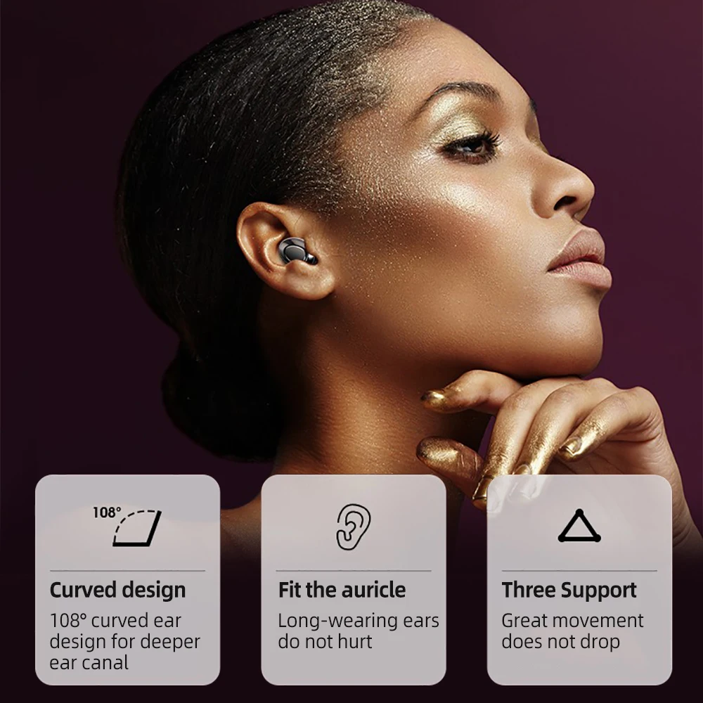 IPX7 TWS светодиодный дисплей Bluetooth наушники стерео беспроводные наушники с шумоподавлением Bluetooth наушники с 2200 мАч Внешний аккумулятор