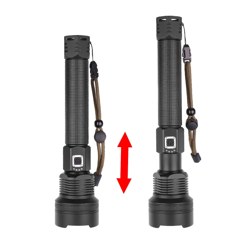 Самый мощный XHP90 светодиодный фонарик XLamp Zoom Torch XHP70.2 USB Перезаряжаемый тактический фонарь 18650 или 26650 Кемпинг Охота лампа
