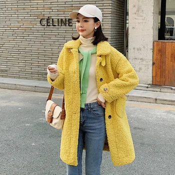 

DROWYD Fashion Winter Snow Fleece Cotton Coat Women Casual 4-color Windproof Thick Warm Long-coat Street Elegant Loose Top Coat