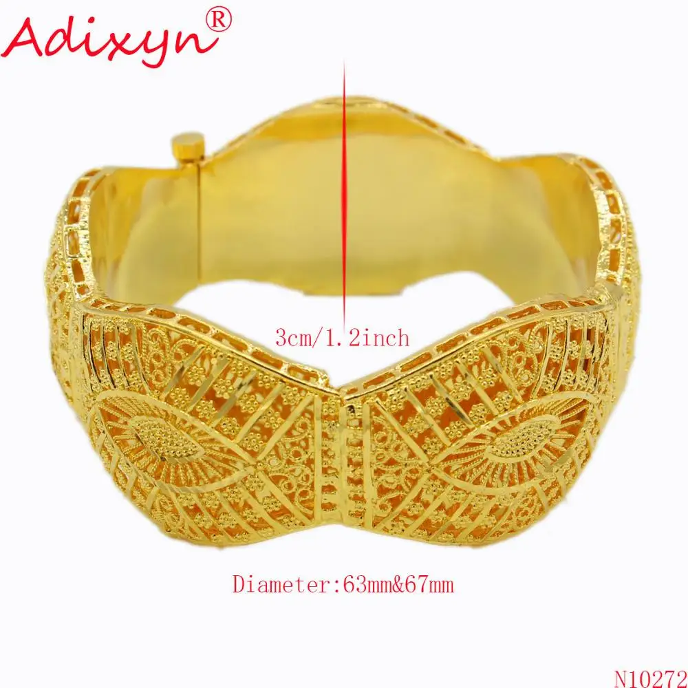 Adixyn (можно открыть) Браслеты &quotДубай&quot Для Женщин золотой цвет браслеты