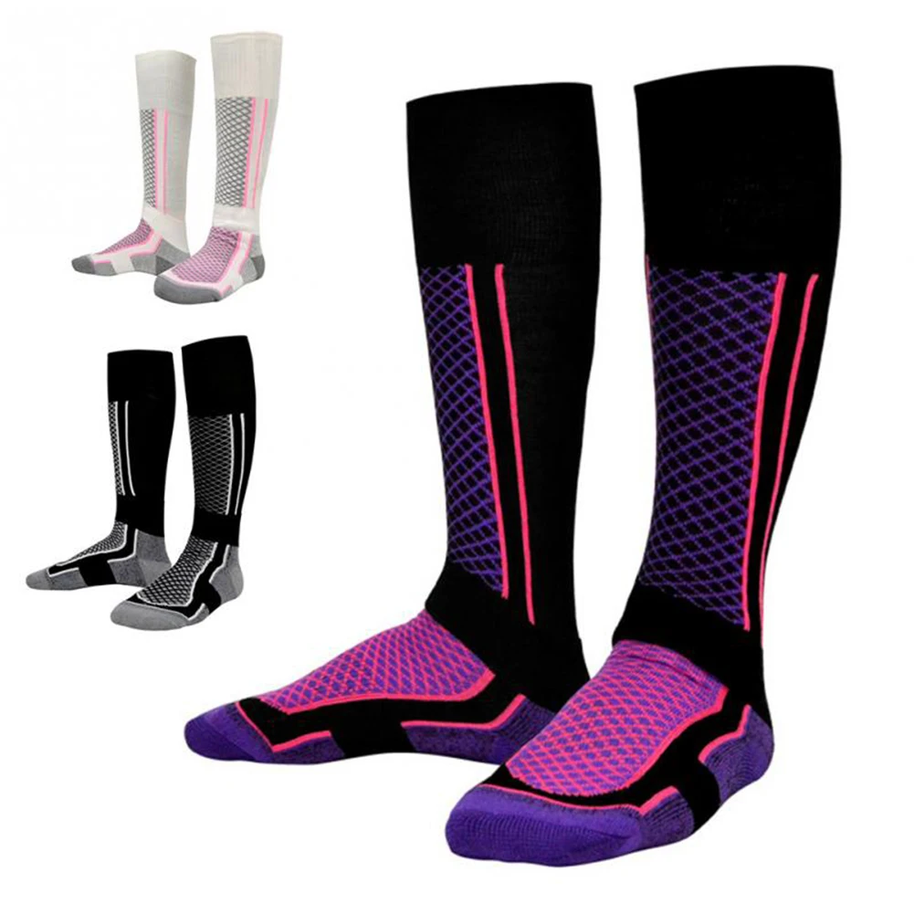 Женские/мужские зимние лыжные спортивные носки, теплые длинные лыжные Лыжные носки для ходьбы, пеших прогулок, спортивные махровые носки,, плотные зимние спортивные носки