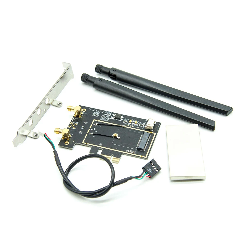 PCI-e Настольный двойной интерфейс портативные аксессуары компьютер удобный Wifi беспроводная карта с антеннами WLAN для ноутбука Внутренний