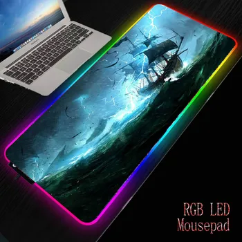 

MRGBEST Lightning Ship Storm Mouse Pads S/M/L RGB notebook keyboard pad accurate-control softy play mat for games