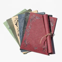 Lot de 4 enveloppes d'estampage à chaud pour coloffise, papier de papeterie rétro, beau motif romantique, lettre d'amour créative 