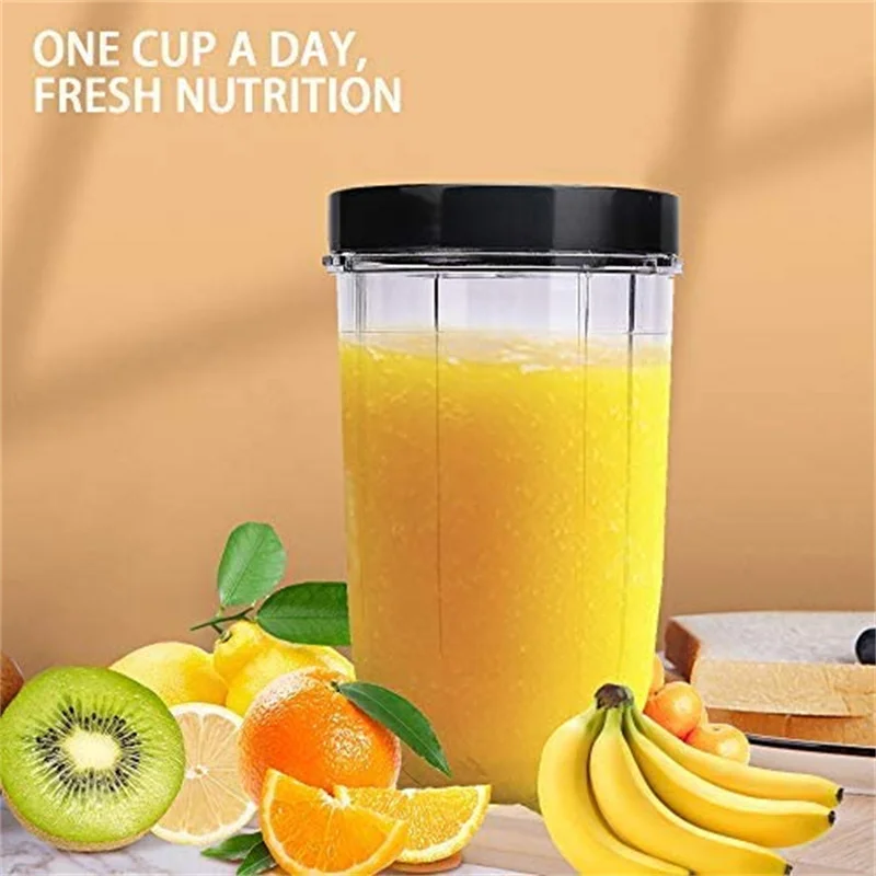 Description Picture 5 of item2 Pack Replacement Blender Cups 16 Oz With Lids Compatible With Magic Bullet 250W MB1001 Series Juicer Blender