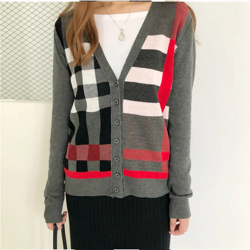 New Kind of Open-top Sweaters and Women's Wear Colour-Coloured Knitted Sweaters Early Spring Jacket Korean Edition