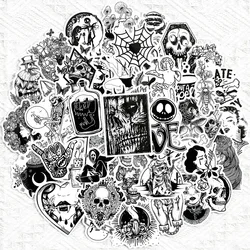 Autocollant de téléphone portable, 50 pièces, dessin animé, Style Punk foncé, guitare, casque d'ordinateur portable, Automobile, tasse d'eau, papeterie de décoration 