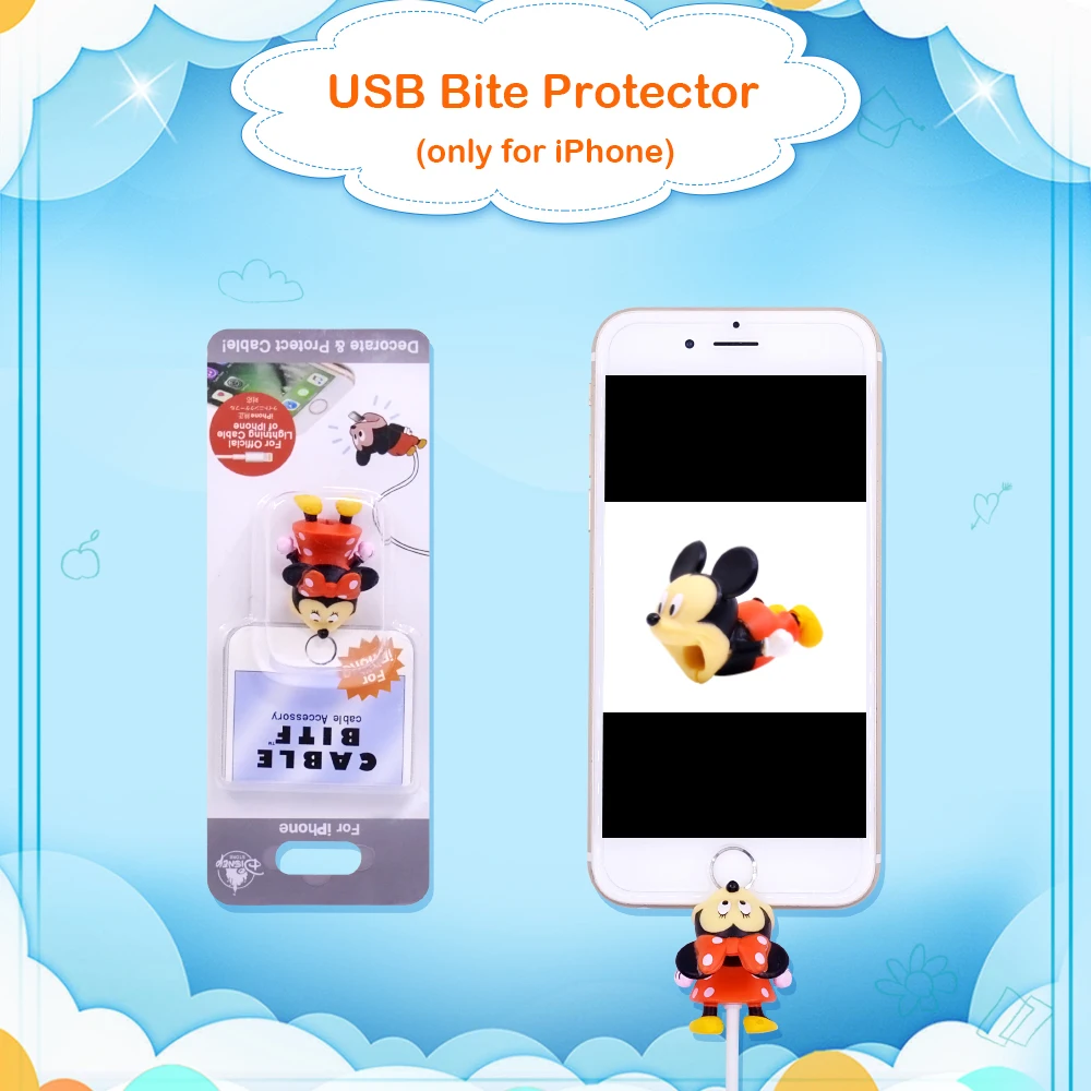 Cute Animal Cable Bite Protector For Iphone Stitch Dog Hulk Anime Cartoon Funny Cable Biter Phone Holder Buddies Accessories