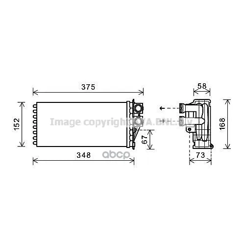 Радиатор Отопителя Peugeot: 3008 1.6 Hdi/1.6 Thp/1.6 Vti/2.0 Hdi 09-, 5008 1.6 16v/1.6 Hdi/2.0 Hdi 09- Ava арт. PEA6359