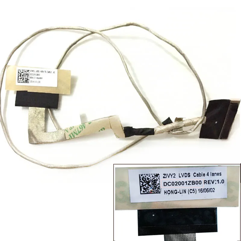Video screen Flex wire For Lenovo Y50-70 Y50-80 40PIN 4K NON TOUCH laptop LCD LED LVDS Display Ribbon cable DC02001ZB00