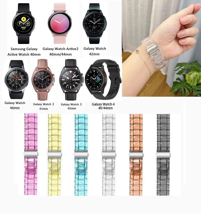 Transparent Resin Band Strap Clear 