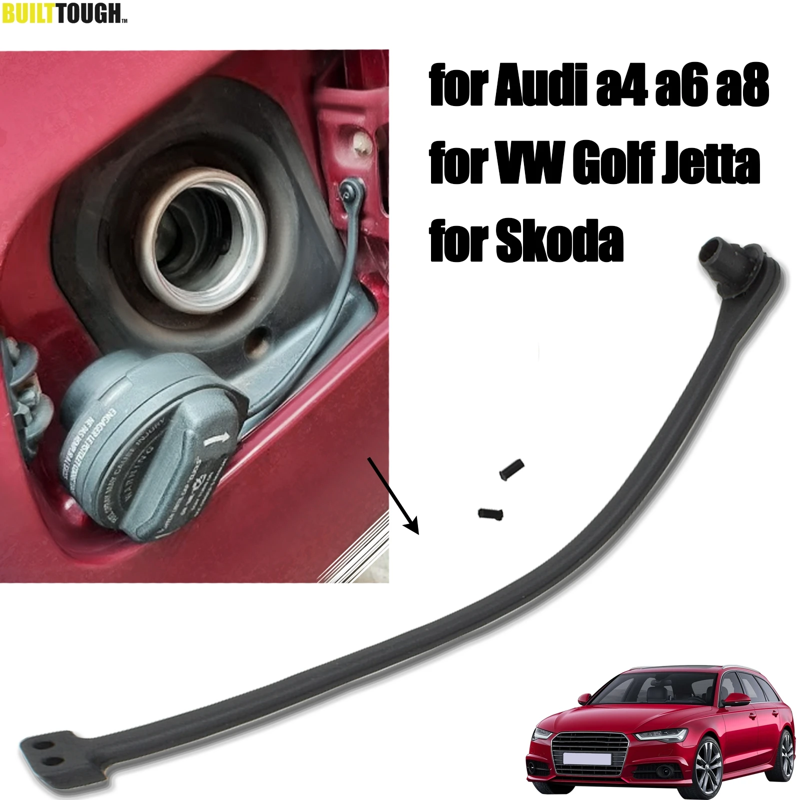 Universal Car Oil Fuel Cap Wire Tank Cover Line For VW Golf Jetta Passat For Audi A4 A6 A8 Skoda Octavia Leon Inner