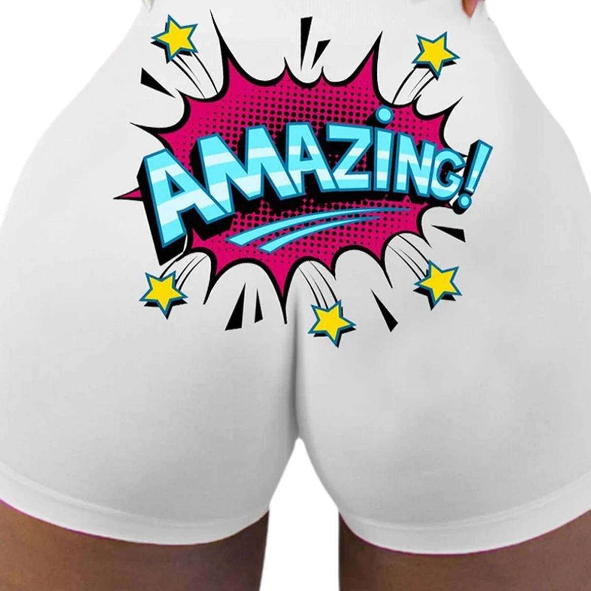 Women Printed Hip-hop Elastic Waist Booty Shorts Homewear Summer Sexy Multi-color Shorts Ladies Breathable Slim Short Trousers
