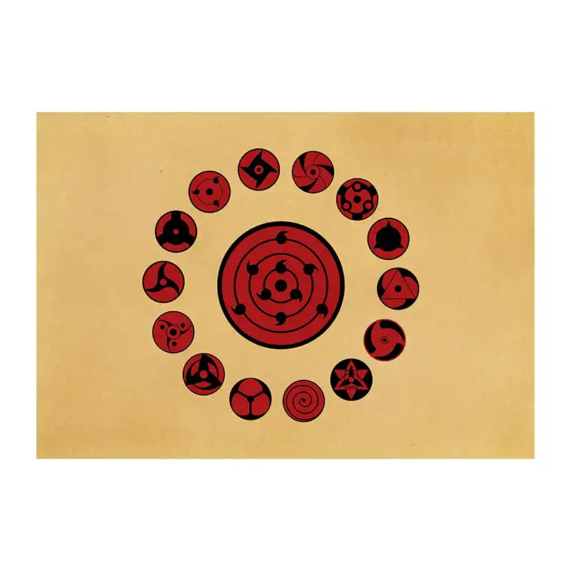 アニメnaruto ナルト 派閥ロゴクリエイティブノベルティノスタルジックレトロクラフト紙のポスターバーカフェホーム装飾塗装壁のステッカー ウォール ステッカー Aliexpress