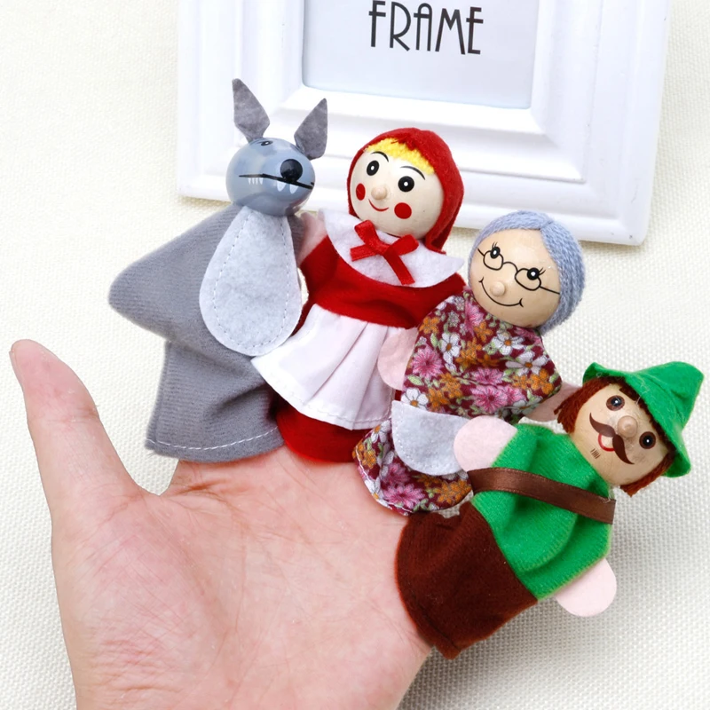 Красная Шапочка и волк сказочная игра пальчиковые куклы набор игрушек