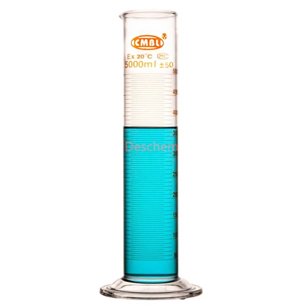 5000ml,Glass Measuring Cylinder 5L With Graduation & Spout Mouth Lab Glassware