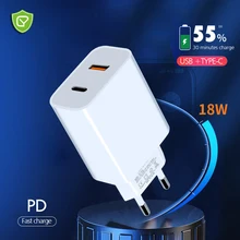 18W hızlı PD + USB şarj cihazı hızlı şarj 3.0 tip C ab abd iPhone için hızlı şarj 12 Pro max USB şarj QC 3.0 xiaomi huawei