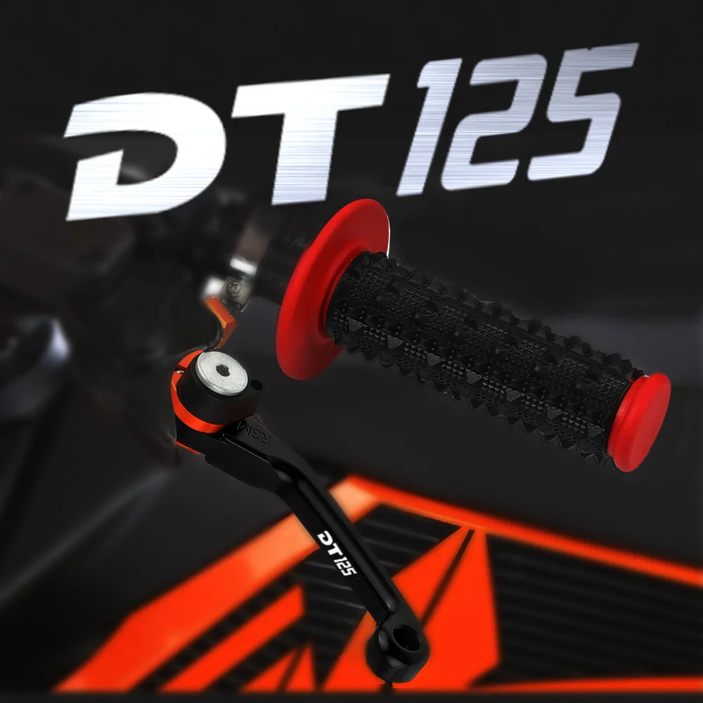 Motorcycle Aluminum DirtBike Brake Clutch Lever 7/8'' Rubber Handle Bar Grip For YAMAHA DT125 DT 125 1987-2005 Accessories |