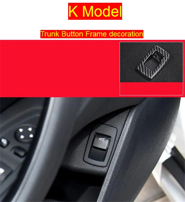 Автомобильный Стайлинг рычаг переключения передач из углеродного волокна рукав кнопка Панель рамка покрытие стикер для отделки для BMW X1 F48 авто аксессуары для интерьера - Название цвета: K Model Carbon fiber