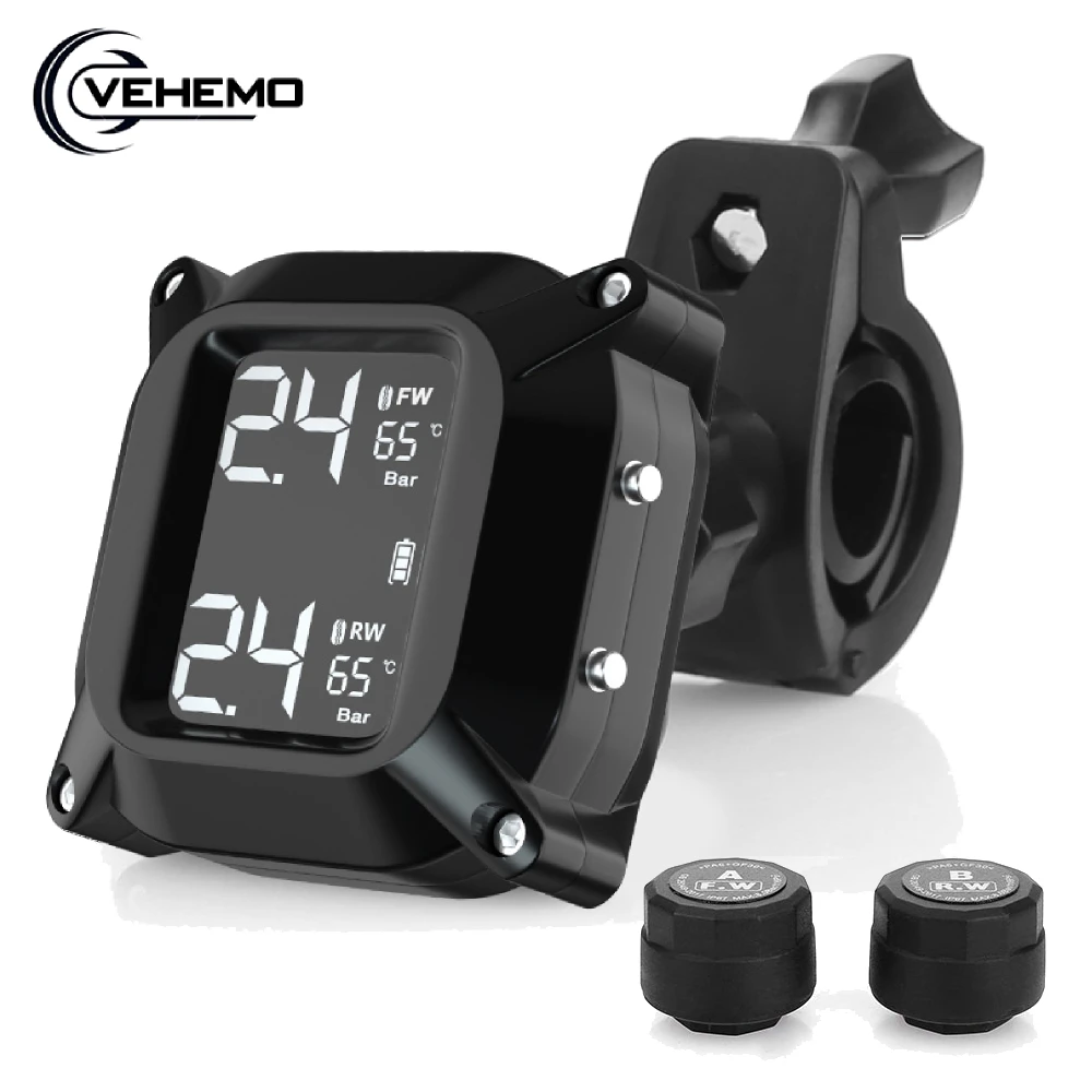 Мотоцикл TPMS давление в шинах беспроводной монитор внешние датчики давления с 2