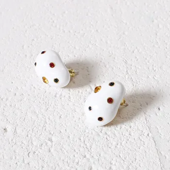 

Korean version of fashion personality irregular mushroom ear nail fashion trend of idyllic lady earrings nail