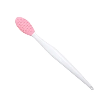 

8pcs Manual Silicone Nose Brush Nose Blackhead Brush Nose Cleaning Brush Nose Acne Brush for Women Lady Female (Purple, Rosy, Pi