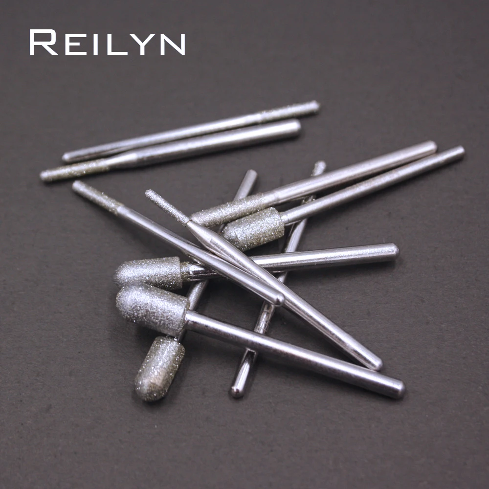 Peeling-Bit Grinding-Burr Diamond Emery Metal X 3mm 150 10pcs Grit Jade High-Quality