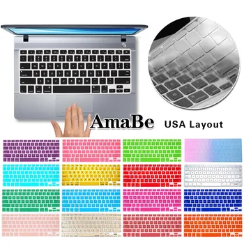 

Laptop Keyboard Covers for Macbook Air 13 Pro 15 Inch A1342 A1466 A1502 A1398 US Silicon Keyboard Cover Color Protective Film