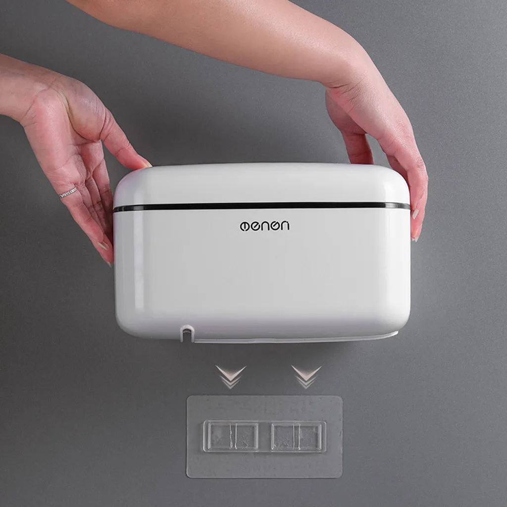 Multi-purpose storage rack bathroom waterproof hanging tissue box free punching roll tray toilet paper holder toilet paper box