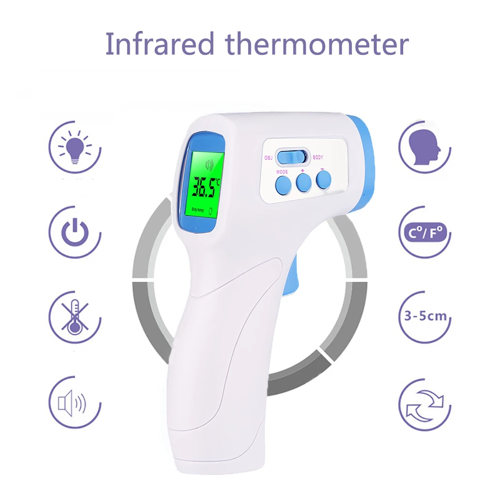 

Medical Infrared Thermometer Forehead Baby Portable Non-contact child Handheld Body Object Temperature Measure IR Device Care