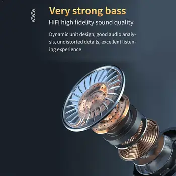 

TWS Wireless Bluetooth 5.0 Headset LED Display 9D Surround Charging Sound Smart Bluetooth Touch Headset Box with J2E0